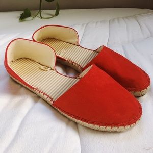 GAP red D’Orsay Espadrilles size 8